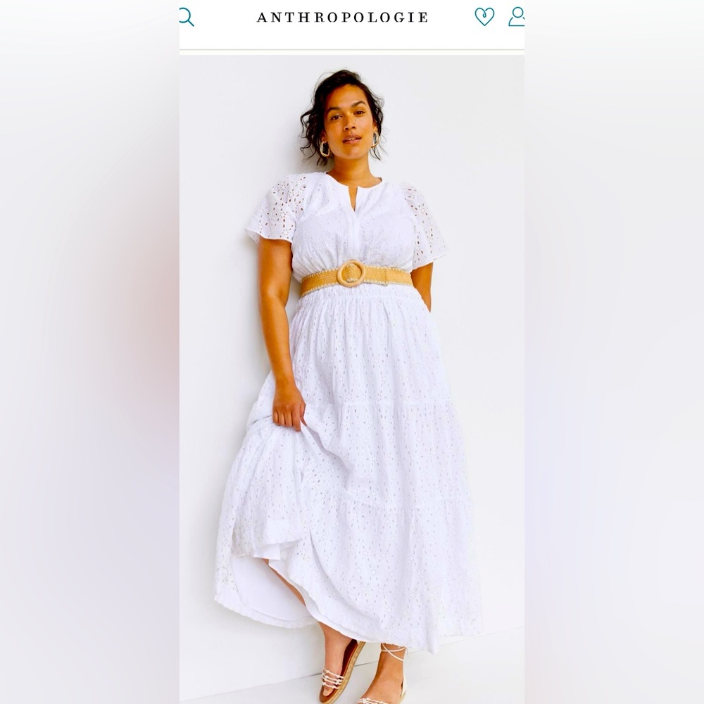 Anthropologie Maeve Somerset white maxi new with tags XL